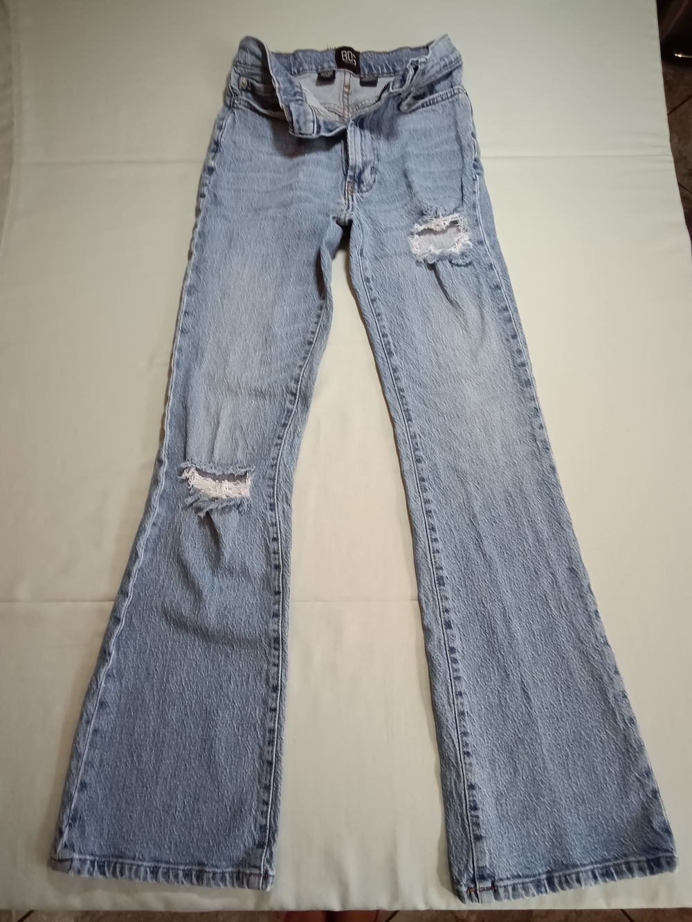 BDG Light Blue Distressed Flare Jeans